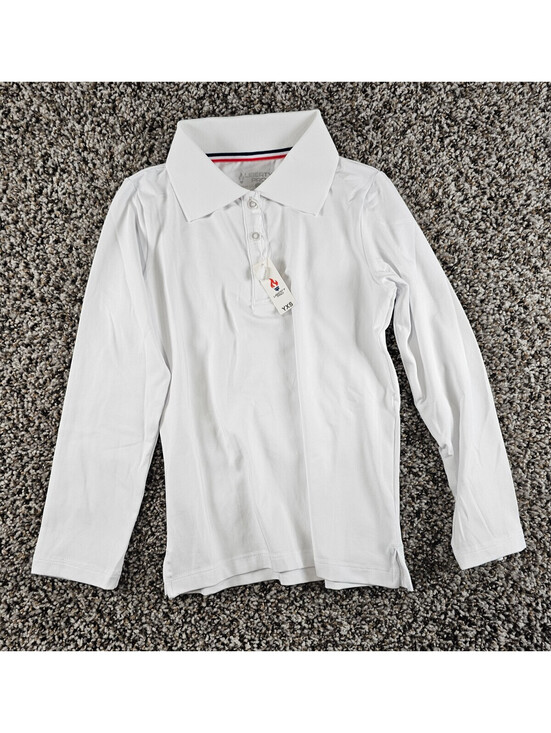 Liberty Pro Other - Liberty Pro Boys Sz XS Long Sleeve Polo Shirt Performance White NEW
